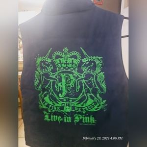 PINK Reversable Puffer Vest size XS/S.